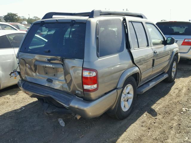 JN8DR09X83W714147 - 2003 NISSAN PATHFINDER GRAY photo 4