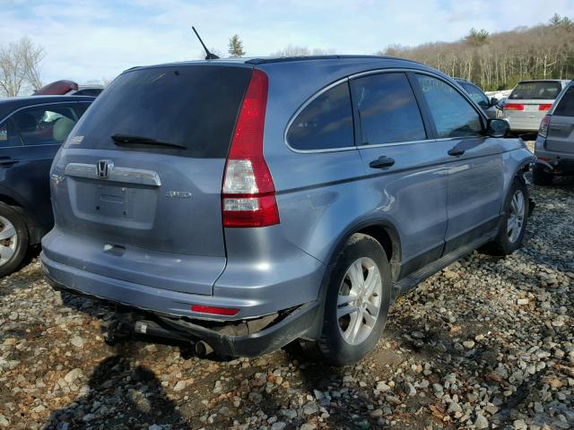 5J6RE4H55AL006211 - 2010 HONDA CR-V EX BLUE photo 4