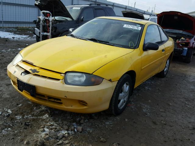 1G1JF12F037333295 - 2003 CHEVROLET CAVALIER L YELLOW photo 2