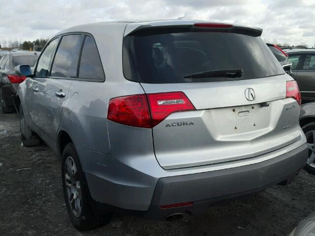 2HNYD28558H004260 - 2008 ACURA MDX SPORT SILVER photo 3