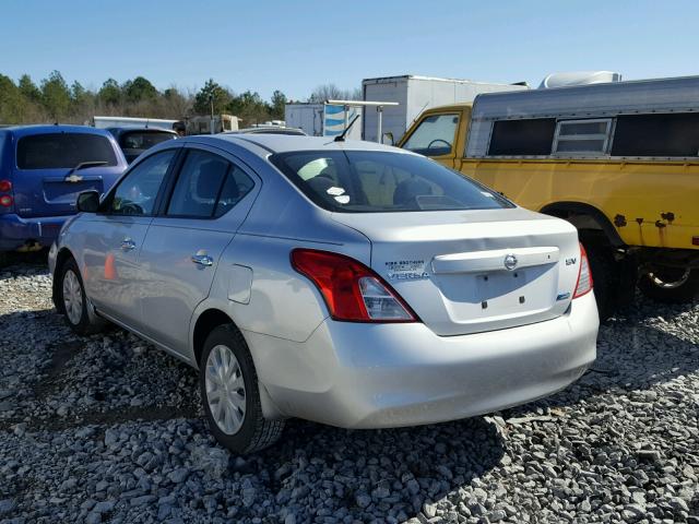 3N1CN7AP8CL895539 - 2012 NISSAN VERSA S SILVER photo 3