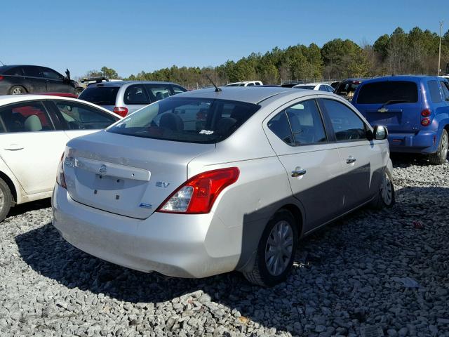 3N1CN7AP8CL895539 - 2012 NISSAN VERSA S SILVER photo 4