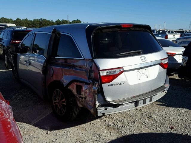 5FNRL5H40DB020503 - 2013 HONDA ODYSSEY EX SILVER photo 3