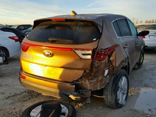 KNDPM3AC4H7118925 - 2017 KIA SPORTAGE L BROWN photo 4