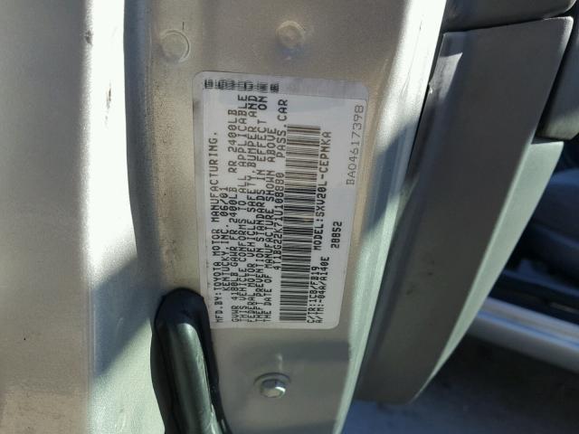 4T1BG22K71U108880 - 2001 TOYOTA CAMRY CE SILVER photo 10