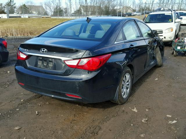 5NPEB4AC8CH405143 - 2012 HYUNDAI SONATA GLS BLACK photo 4