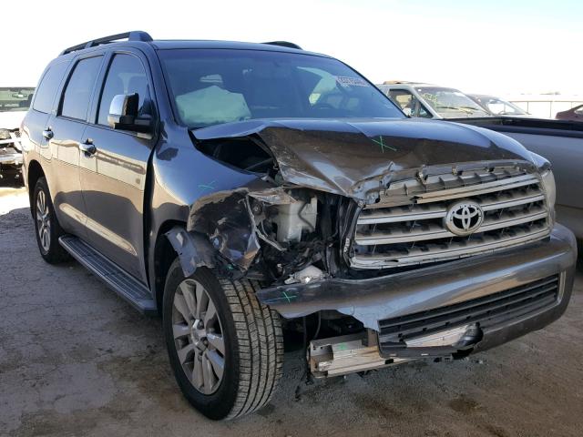 5TDKY5G17CS038792 - 2012 TOYOTA SEQUOIA LI GRAY photo 1