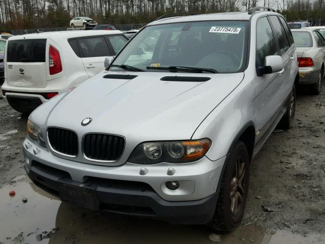 5UXFA13575LU48499 - 2005 BMW X5 3.0I SILVER photo 2