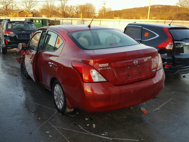 3N1CN7AP4CL873750 - 2012 NISSAN VERSA S MAROON photo 3