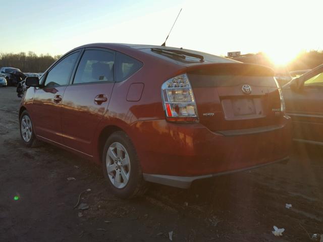 JTDKB20U287811223 - 2008 TOYOTA PRIUS RED photo 3