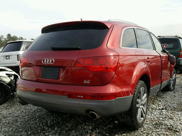 WA1BV74L97D039979 - 2007 AUDI Q7 4.2 QUA RED photo 4