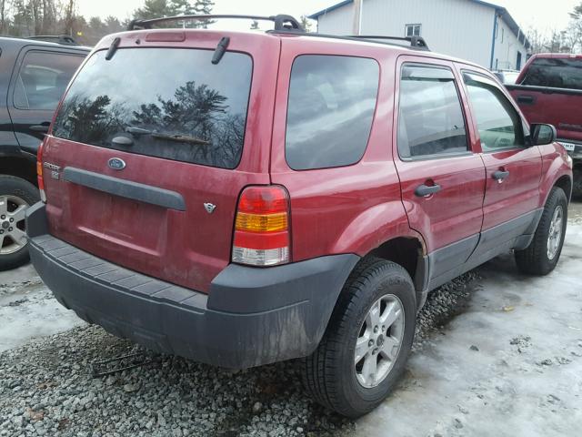 1FMYU93106KD17768 - 2006 FORD ESCAPE XLT RED photo 4