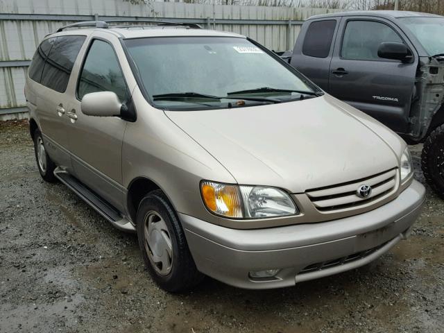 4T3ZF13C12U427204 - 2002 TOYOTA SIENNA LE BEIGE photo 1