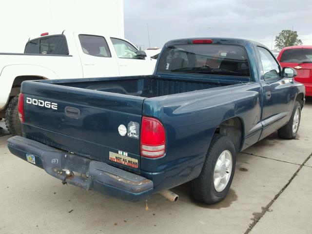 1B7FL26P3WS570332 - 1998 DODGE DAKOTA GREEN photo 4