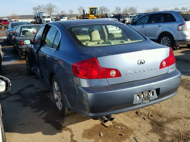 JNKCV51E46M505707 - 2006 INFINITI G35 TURQUOISE photo 3