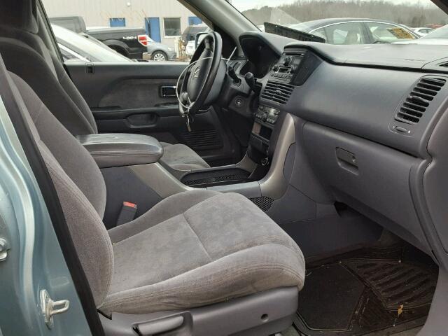 2HKYF18423H527740 - 2003 HONDA PILOT EX BLUE photo 5