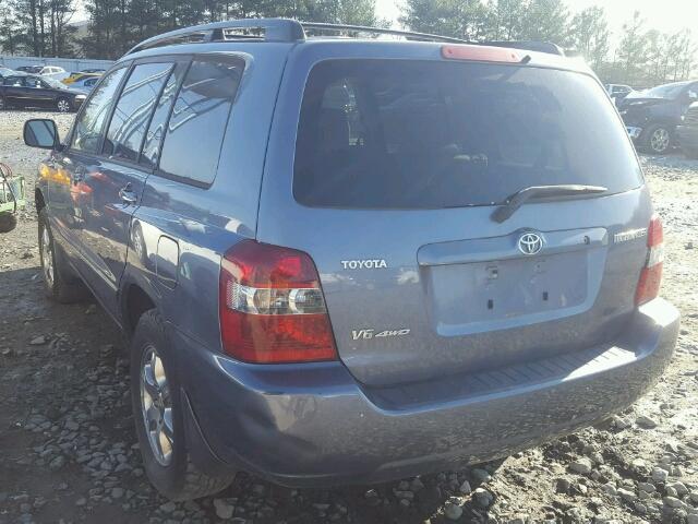 JTEEP21A560154440 - 2006 TOYOTA HIGHLANDER BLUE photo 3