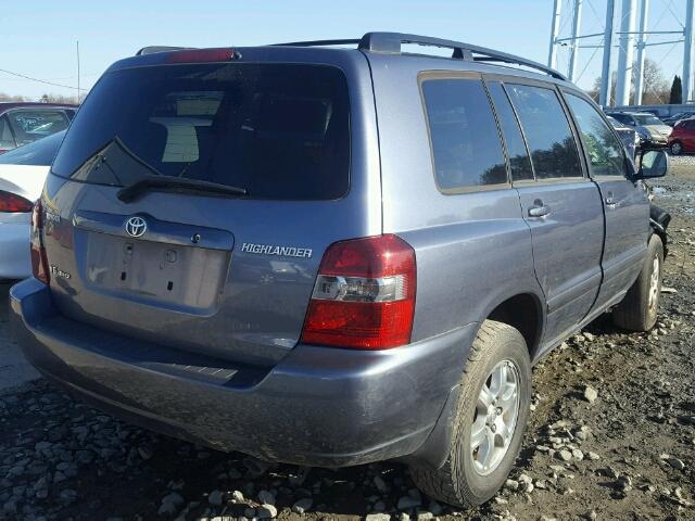 JTEEP21A560154440 - 2006 TOYOTA HIGHLANDER BLUE photo 4