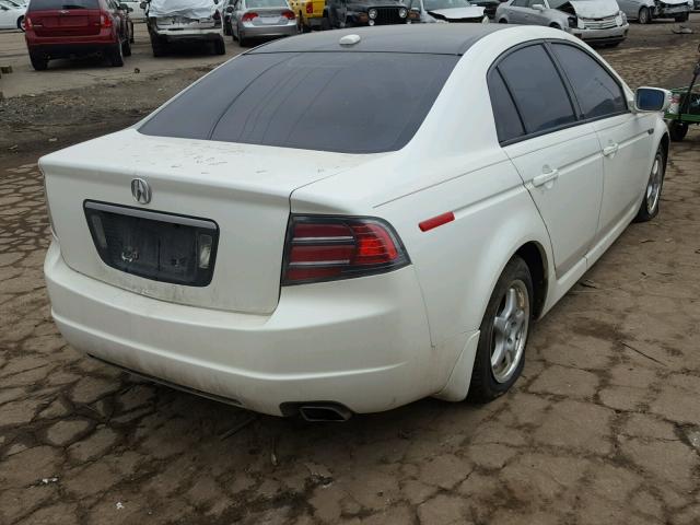 19UUA66217A031841 - 2007 ACURA TL WHITE photo 4