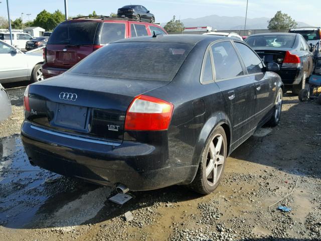 WAULC68E75A037567 - 2005 AUDI A4 1.8T QU BLACK photo 4