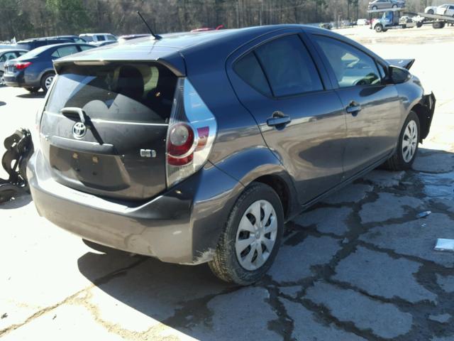 JTDKDTB39C1507757 - 2012 TOYOTA PRIUS C GRAY photo 4