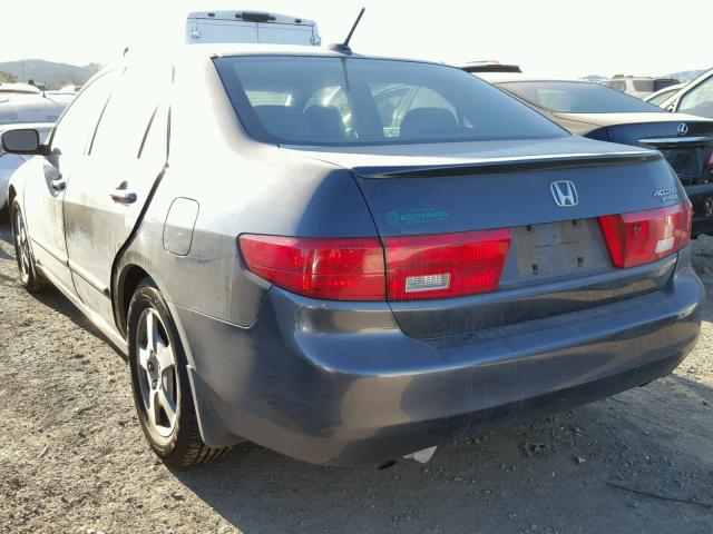 JHMCN36485C001427 - 2005 HONDA ACCORD HYB CHARCOAL photo 3