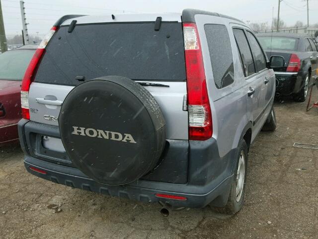 SHSRD68545U307607 - 2005 HONDA CR-V LX SILVER photo 4