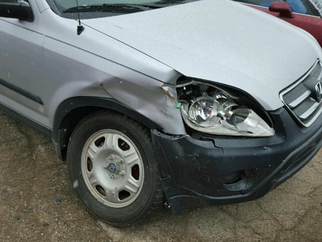 SHSRD68545U307607 - 2005 HONDA CR-V LX SILVER photo 9