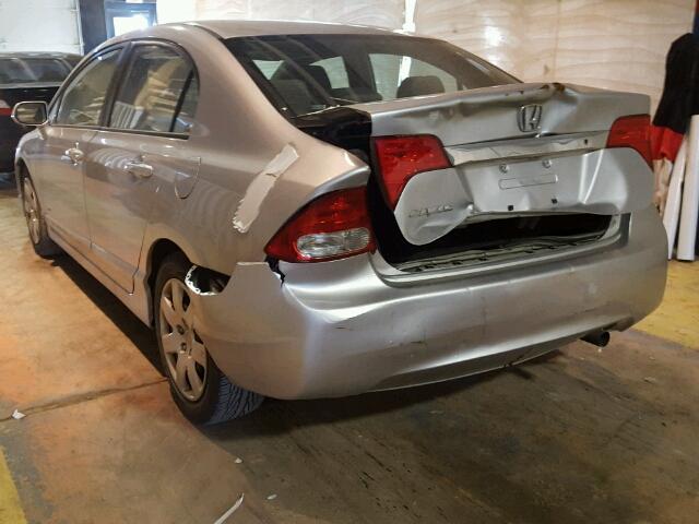 2HGFA16519H344933 - 2009 HONDA CIVIC LX SILVER photo 3