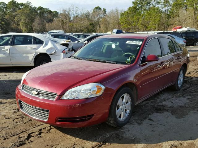 2G1WT58K969350321 - 2006 CHEVROLET IMPALA LT RED photo 2