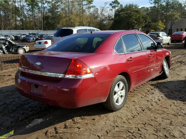 2G1WT58K969350321 - 2006 CHEVROLET IMPALA LT RED photo 4