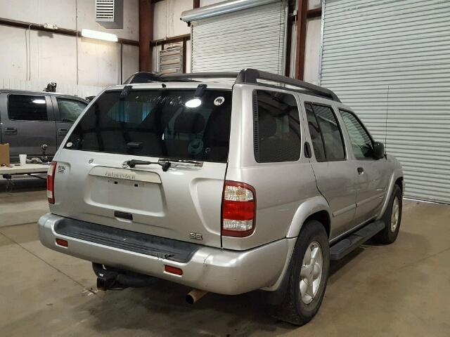 JN8DR09X12W658714 - 2002 NISSAN PATHFINDER SILVER photo 4