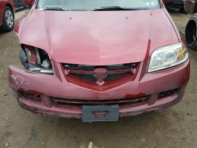 2HNYD18265H554675 - 2005 ACURA MDX RED photo 7