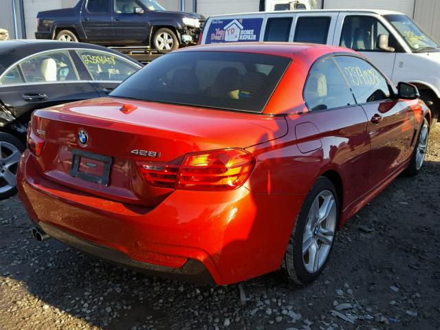 WBA3T1C59GP822182 - 2016 BMW 428 XI SUL RED photo 4