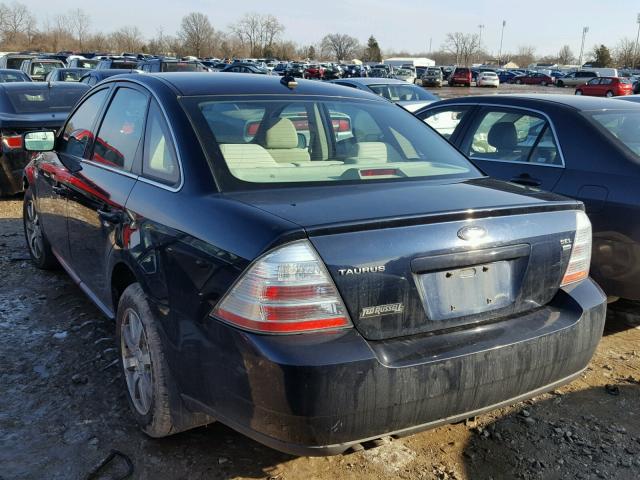 1FAHP27W38G154859 - 2008 FORD TAURUS SEL BLACK photo 3