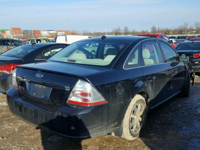 1FAHP27W38G154859 - 2008 FORD TAURUS SEL BLACK photo 4