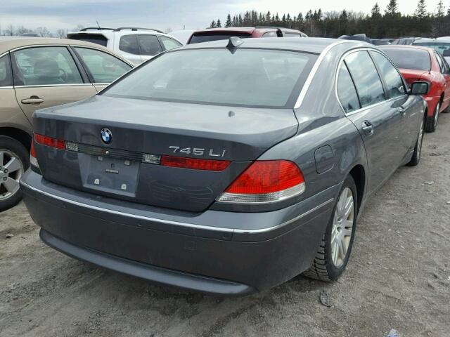 WBAGN63505DS58607 - 2005 BMW 745 LI GRAY photo 4