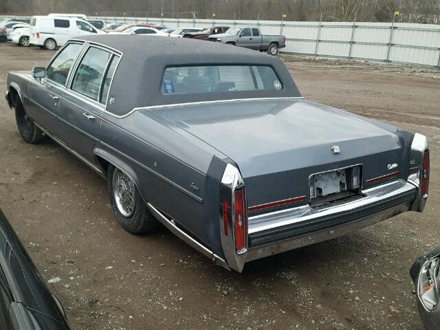 1G6DW51Y2H9727667 - 1987 CADILLAC BROUGHAM GRAY photo 3