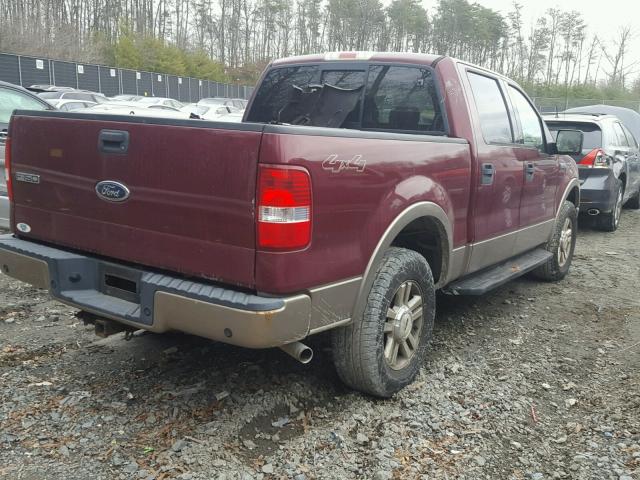 1FTPW145X4KC59548 - 2004 FORD F150 SUPER RED photo 4