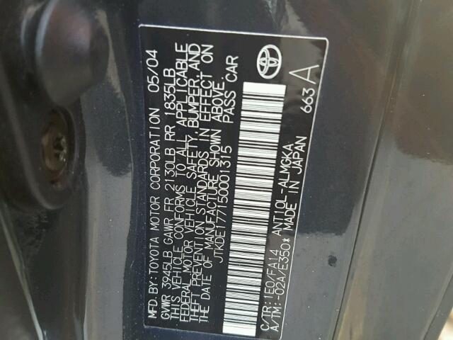 JTKDE177150001315 - 2005 TOYOTA SCION TC 灰色 照片 10