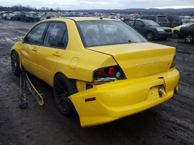 JA3AH86F33U100189 - 2003 MITSUBISHI LANCER EVO YELLOW photo 3