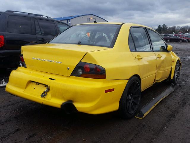 JA3AH86F33U100189 - 2003 MITSUBISHI LANCER EVO YELLOW photo 4