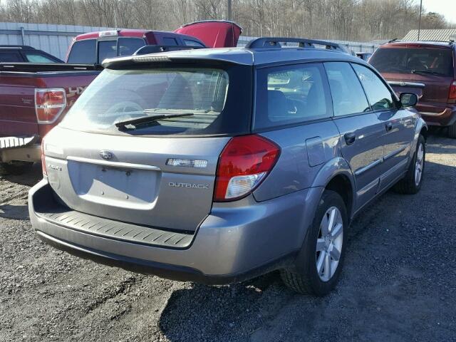 4S4BP61C387329239 - 2008 SUBARU OUTBACK 2. GRAY photo 4