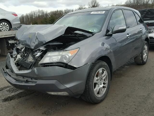 2HNYD28288H544143 - 2008 ACURA MDX GRAY photo 2