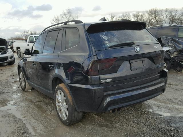 WBXPA93436WG83029 - 2006 BMW X3 3.0I BLACK photo 3