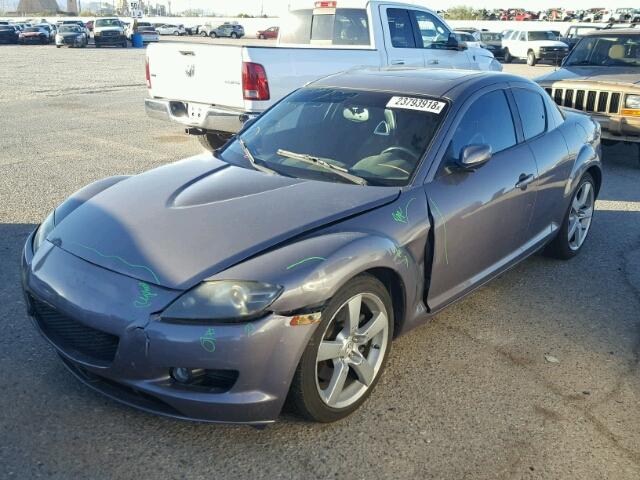 JM1FE17N550157713 - 2005 MAZDA RX8 GRAY photo 2