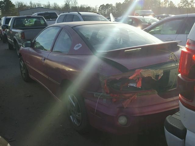 1G2JB12F227307187 - 2002 PONTIAC SUNFIRE SE PURPLE photo 3