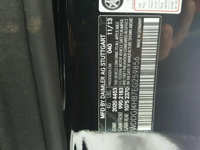 WDDGJ4HB7EG259856 - 2014 MERCEDES-BENZ C 250 BLACK photo 10