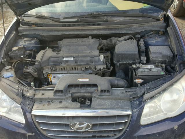 KMHDU46D69U759809 - 2009 HYUNDAI ELANTRA GL BLUE photo 7