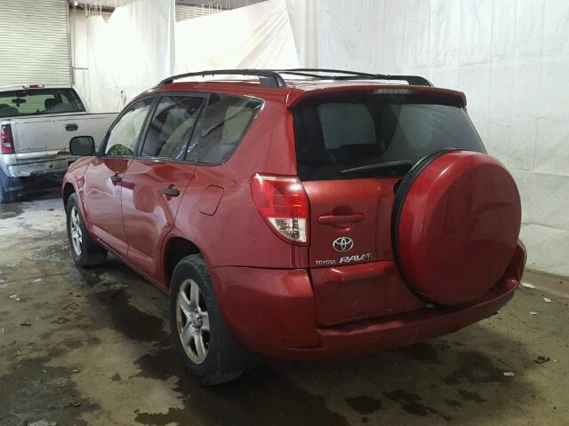 JTMBD33V085141087 - 2008 TOYOTA RAV4 RED photo 3